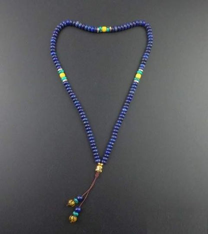 Natural Lapis Lazuli Buddha Mala
