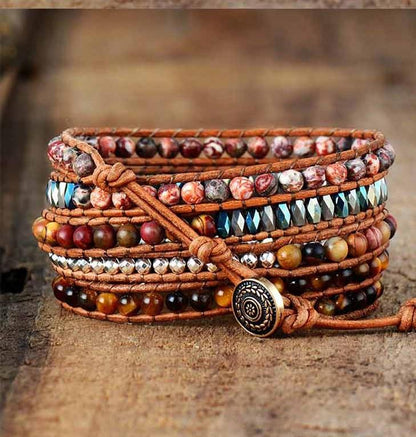 Motivation Tiger Eye Wrap Bracelet